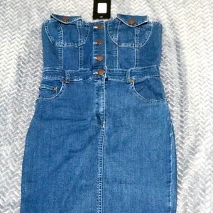 Brand new denim bodycon mini dress